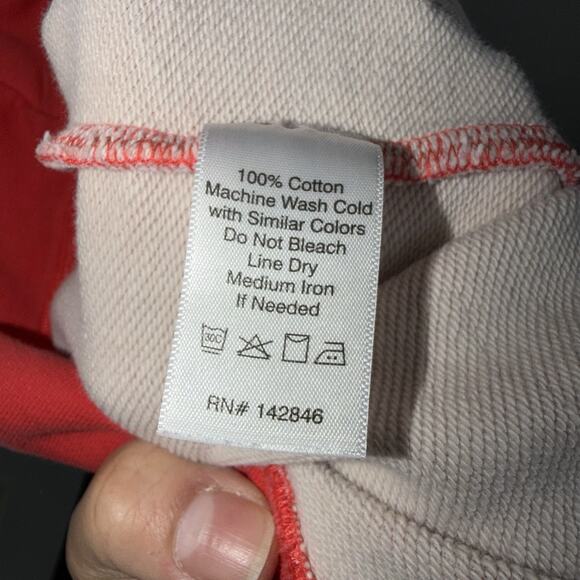 RHODE Printed Crewneck Sweatshirt Woman’s Size S Red Long Sleeve 100% Cotton - Picture 5 of 7